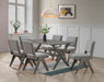 7PCE EMMA DINING ROOM SUITE - CHARCOAL + BROWN INTERGO FURNITURE SDN.