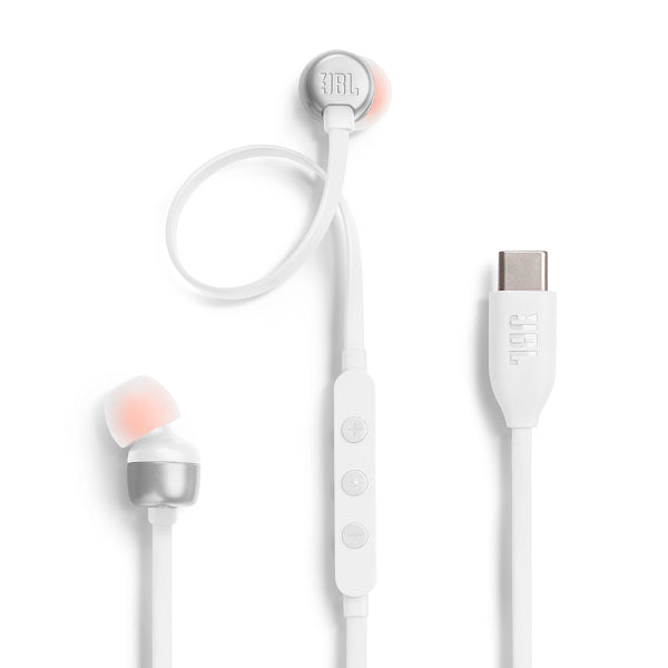 JBL TUNE 310C USB TYPE-C IN-EAR HEADPHONE WHITE NAMIBIA AUDIO MECCA CC