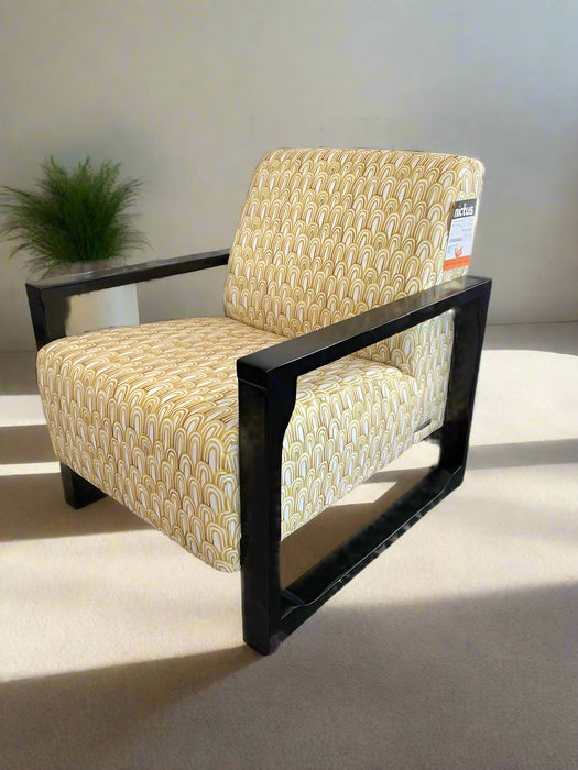 Kenzo Chair in a yellow ochre durable frabric