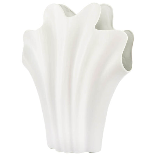 SPREACH MATT WHITE VASE 46CM TRANS NATAL CUT GLASS