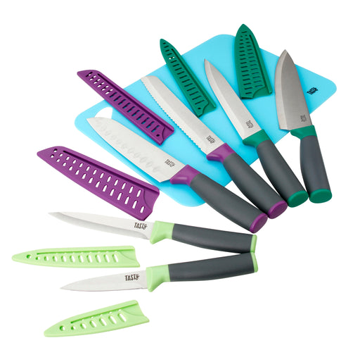 TASTY 7PC KNIVES AND CUTTING SHEET PRESTIGE QUALITY HOUSE