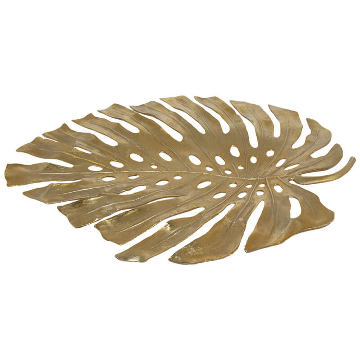 DISPLAY LEAF 64X45CM RAW GOLD TRANS NATAL CUT GLASS