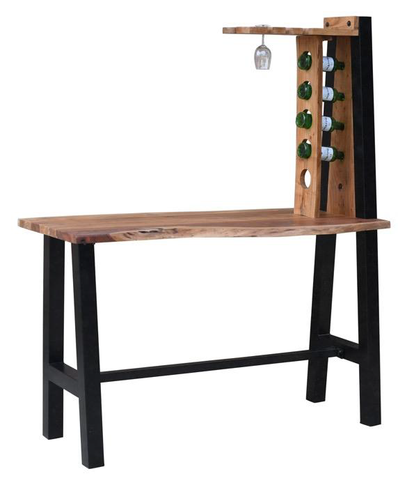 MASTER BAR UNIT - LIVE EDGE ACACIA WOOD