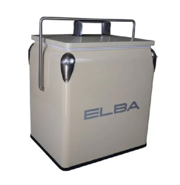 ELBA METAL COOLER BOX WITH HANDLE&LID ORANGE D.K. GAS APPLIANCES (P