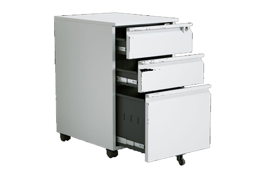 3-DRAWER MOBILE PEDESTAL (SWAN-NECK) LIGHT GREY KTMM INVESTMENT PTY LT