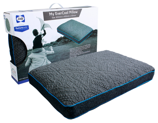 EVERCOOL BAMBOO CHARCOAL ERGONOMIC PILLOW ZIP SEALY