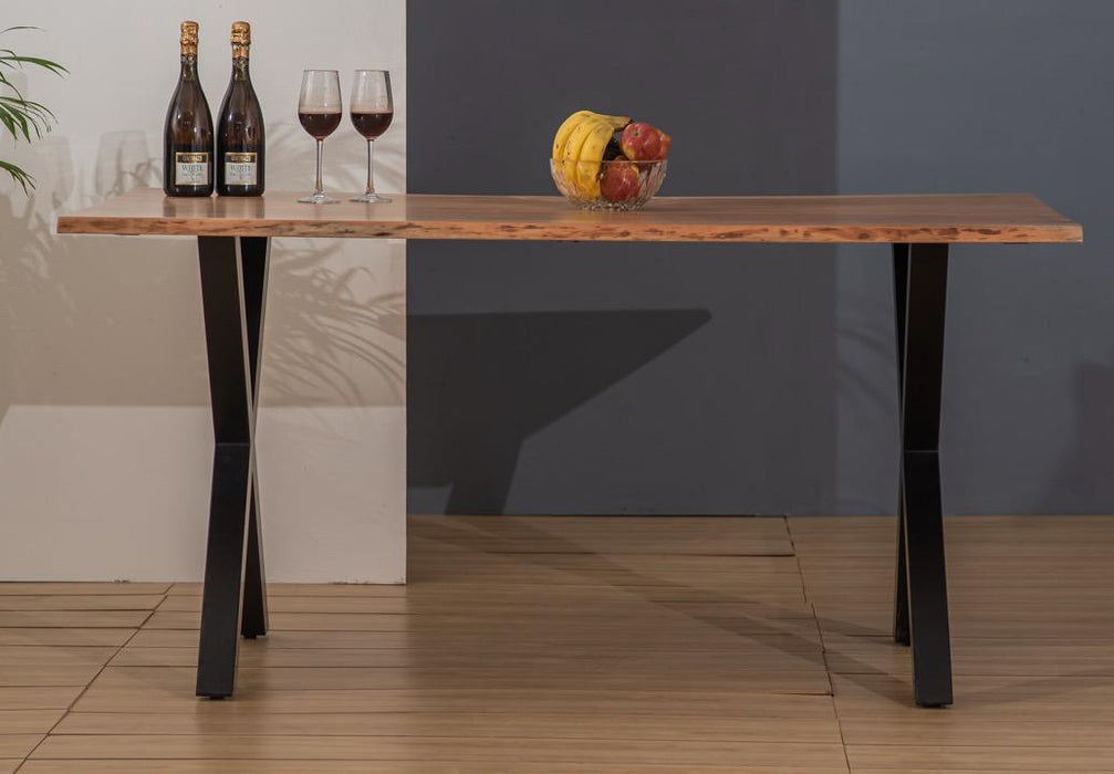 MYRA DINING TABLE - 1.8M WOOD+METAL