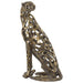 ANT.GOLD CHEETAH 43CM SCULPTURED TRANS NATAL CUT GLASS