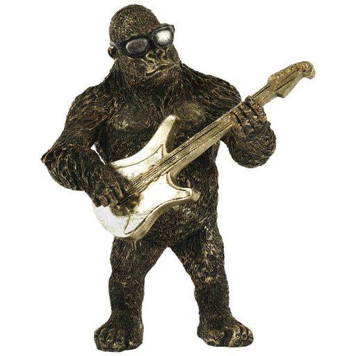 GORILLA WITH GUITAR 27CM TRANS NATAL CUT GLASS