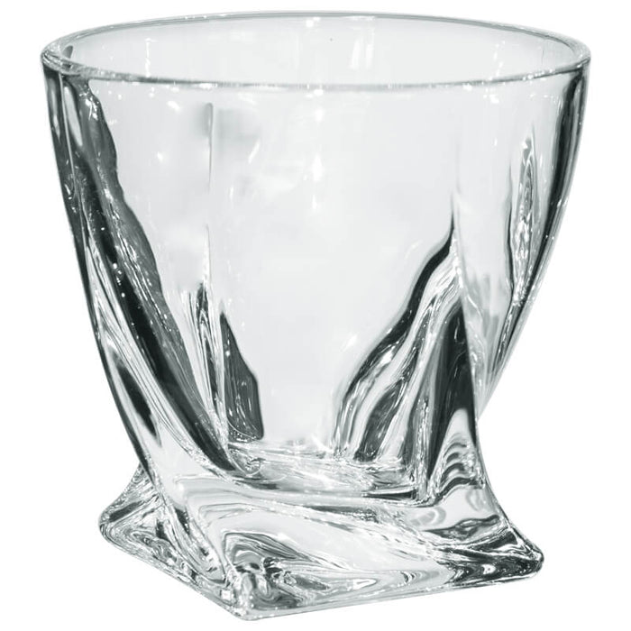 TWIST WHISKY 300ML S/6 TRANS NATAL CUT GLASS