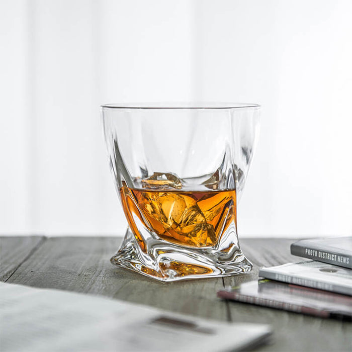 TWIST WHISKY 300ML S/6 TRANS NATAL CUT GLASS