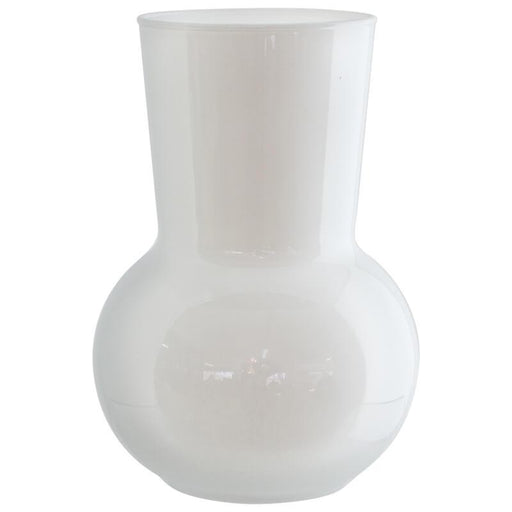 ADELE MINI VASE WHITE 17CM TRANS NATAL CUT GLASS