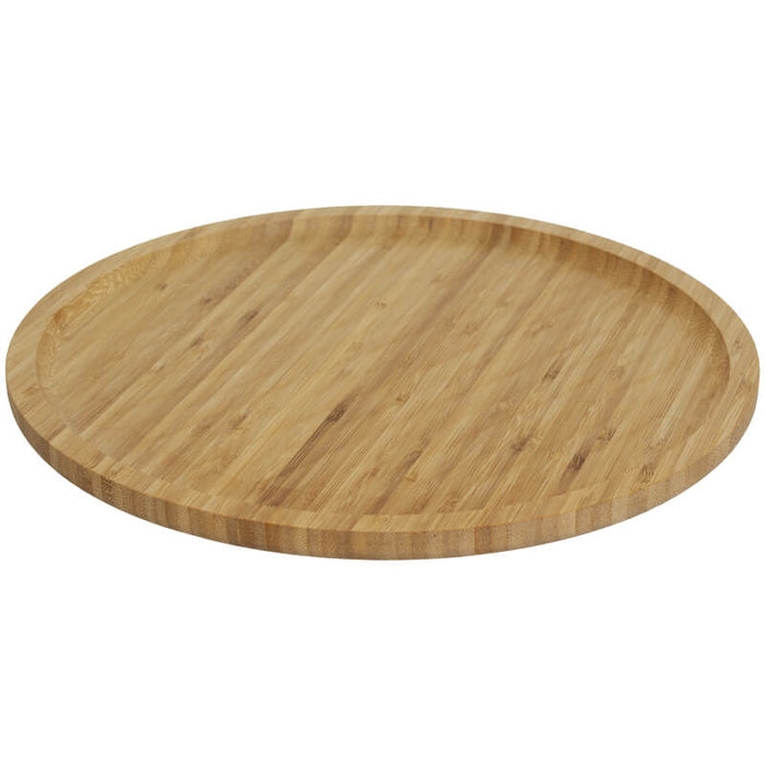 BAMBOO CAKE BOARD 29CM TRANS NATAL CUT GLASS