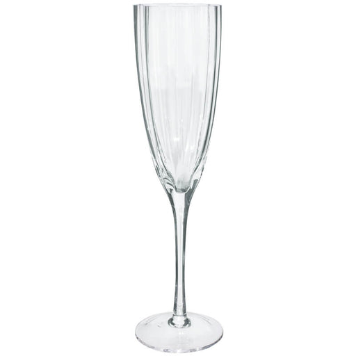 WAVE FLUTE 250ML SET OF 6 TRANS NATAL CUT GLASS