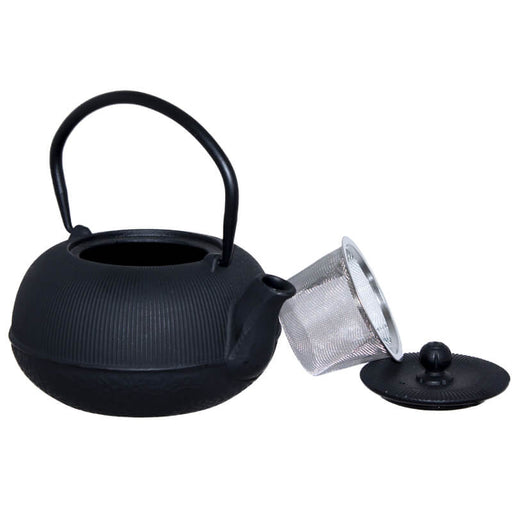 VERTI CAST IRON BLACK TEA POT  