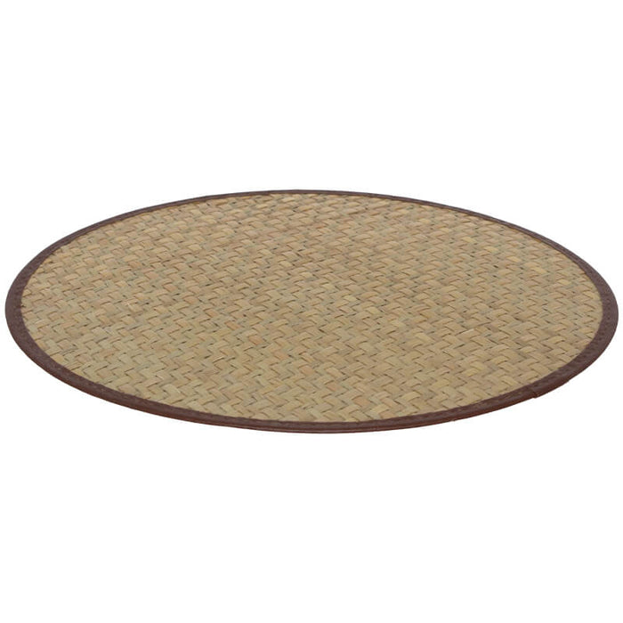 INDO WOVEN PLACEMAT 38CM S/6 TRANS NATAL CUT GLASS