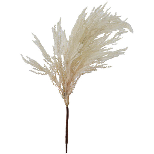 WHITE FEATHER STEM 95CM TRANS NATAL CUT GLASS