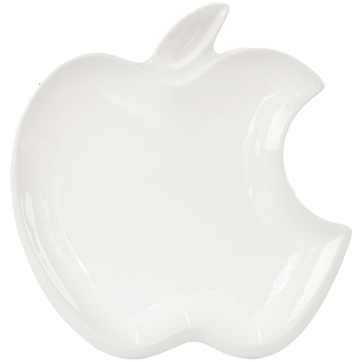 APPLE PLATE 21X20CM TRANS NATAL CUT GLASS