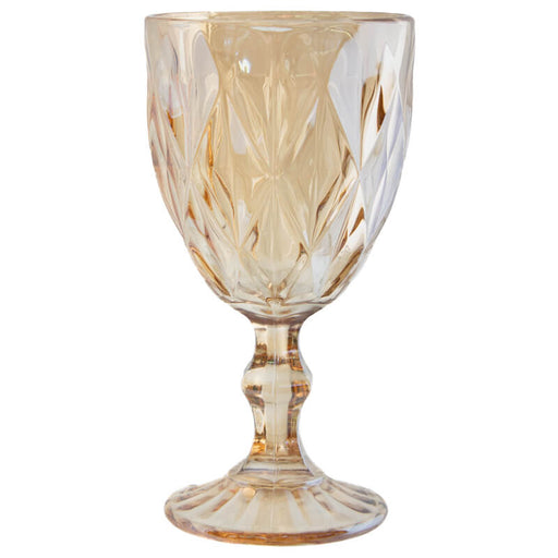 TRENT WINE LUSTER AMBER 300ML TRANS NATAL CUT GLASS