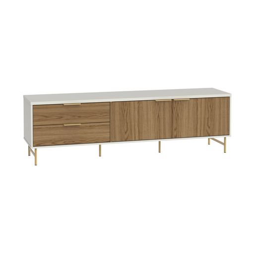 YVES 1.8 TV STAND 2 DOOR 2 DRAWERS OFF WHITE/OAK PROVINCIA