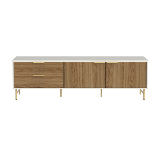 YVES 1.8 TV STAND 2 DOOR 2 DRAWERS OFF WHITE/OAK PROVINCIA