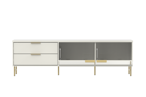 YVES 1.8 TV STAND 2 DOOR 2 DRAWERS OFF WHITE/MATTE PROVINCIA