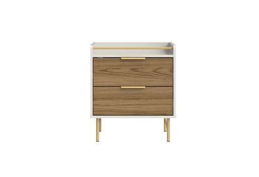 YVES NIGHTSTAND WHITE/OAK PROVINCIA