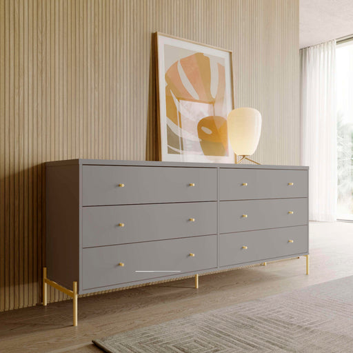 JASPER CHEST OF 6 DRAWERS GRIGIOGLOSS PROVINCIA