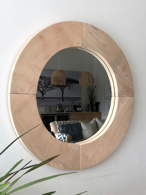 SEGMENT WOOD MIRROR - 660 NOLDEN BROTHERS WOODEN