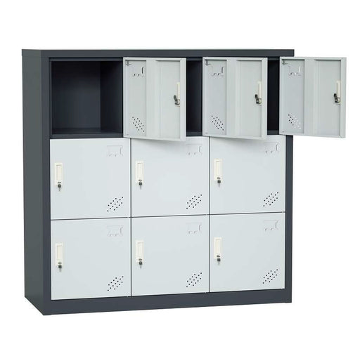 SMALL 9-DOOR LOCKER (INNER HANDLE) GREY KTMM INVESTMENT PTY LT