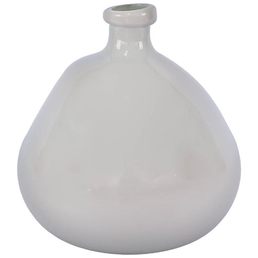 OPAQUE SIMPLICITY VASE 23CM TRANS NATAL CUT GLASS