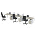 3-WAY SIDE BY SIDE CLUSTER A-FRAME (COIMBRA) DESK & CHAIR