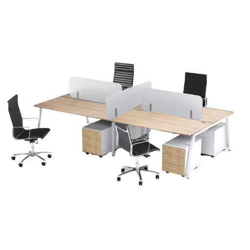 4-WAY FACE TO FACE CLUSTER A-FRAME (COIMBRA) DESK & CHAIR