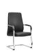 BLACK LEATHER VISITORS CHAIR SP-985D STELLAR LIMITED