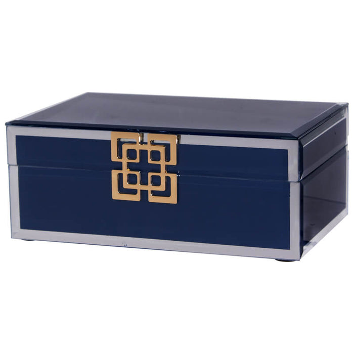 DEEP BLUE BOX 20X13X8CM TRANS NATAL CUT GLASS