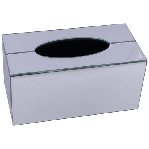 MIRROR TISSUE BOX HOLDER 24X12X12CM TRANS NATAL CUT GLASS