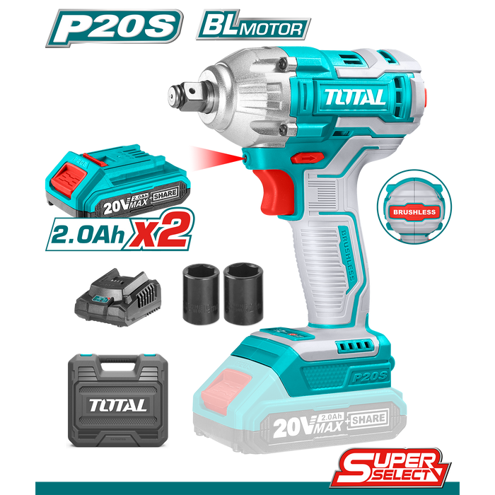 TOTAL TOOLS LITHIUM-ION IMPACT WRENCH BL 20V TOTAL TOOLS NAMIBIA