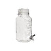 DISPENSE SQ JAR WITH LID/TAP TRANS NATAL CUT GLASS