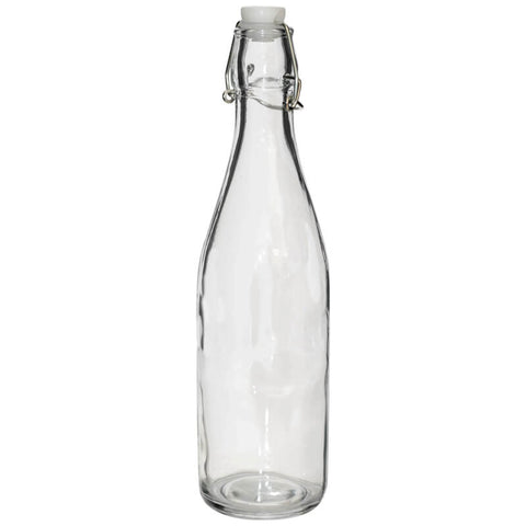 BOTTLE WITH WHITE COVER 500ML SET OF 4 TRANS NATAL CUT GLASS