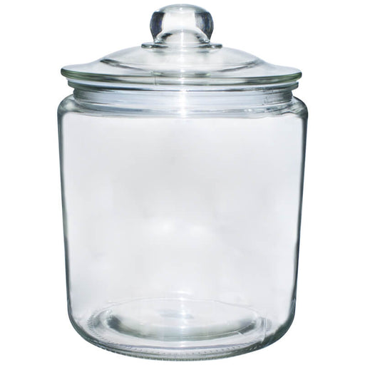 GLASS JAR 4LT 19X19X25CM TRANS NATAL CUT GLASS