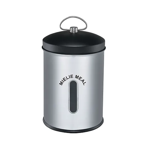 5.5L MIELIE MEAL CANNISTER WITH BLACK LID MABRUK IMPORT & EXPORT