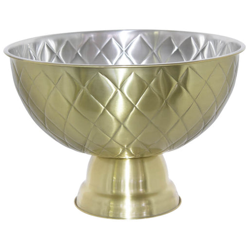 WINE TUB SOFT GOLD 40CM PATTERN TRANS NATAL CUT GLASS