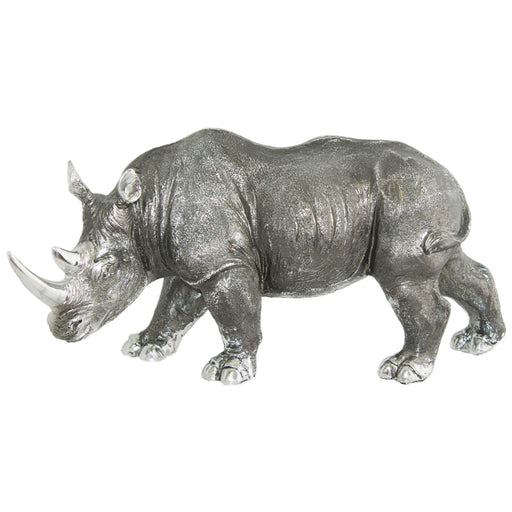 RHINOCEROS 36X18CM TRANS NATAL CUT GLASS