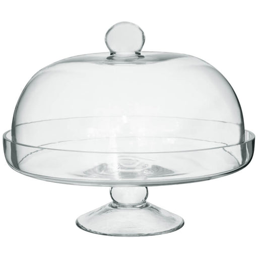 DOME/FTD STAND 27X30CM TRANS NATAL CUT GLASS