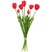 RED TULIP 7 SPRAY 43CM TRANS NATAL CUT GLASS