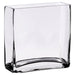 RECT VASE 15X6.3X15H TRANS NATAL CUT GLASS