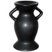 BLACK HANDLED CANDLE HOLDER 13CM TRANS NATAL CUT GLASS