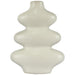 WHITE GOBI VASE 31X23CM TRANS NATAL CUT GLASS