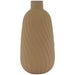 TERRACOTTA SWIRL VASE 31X15CM TRANS NATAL CUT GLASS