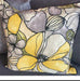 YELLOW & GREY FLORAL SCATTER 60X60 FOUR CORNERS